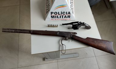 Polícia apreende armas em Teixeiras