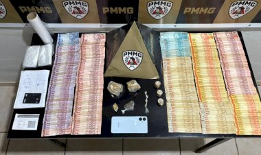 PM apreende mais de R$ 6 mil e drogas em Ervália