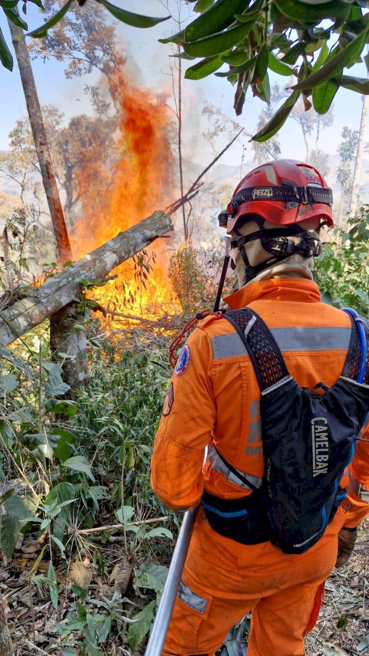 Fogo persiste em ao menos sete áreas de preservação de MG