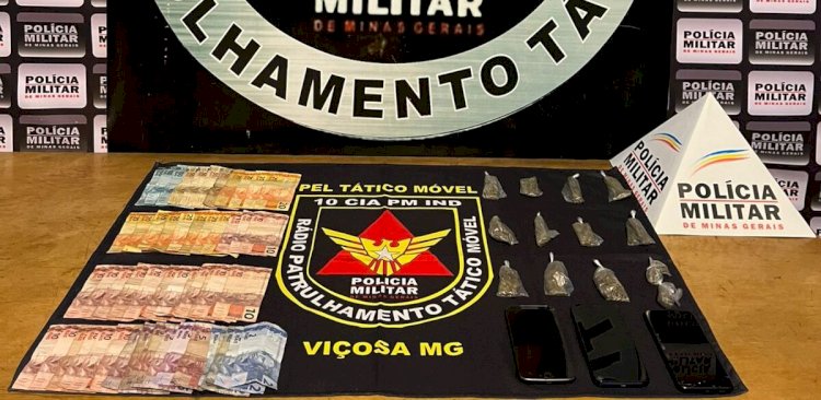 Polícia apreende três menores e prende acusado de tráfico de drogas em Viçosa