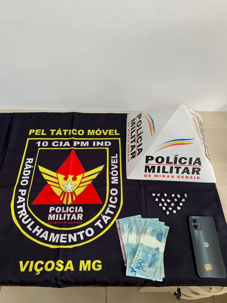 Polícia prende acusado de tráfico de drogas no Fundão, em Viçosa