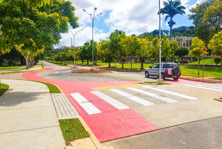 Campus da UFV ganha ciclofaixas