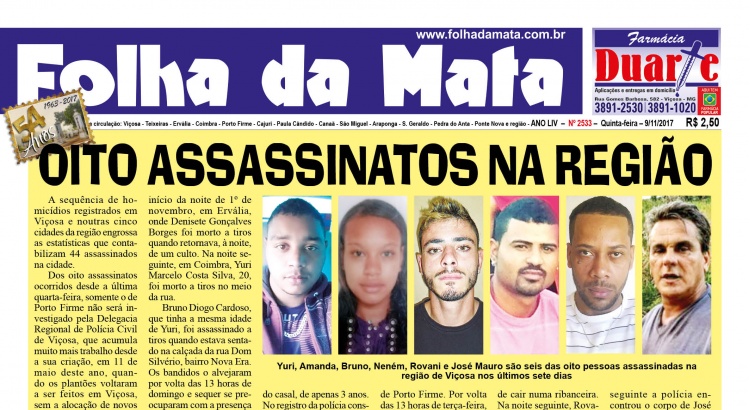 Capa da próxima edição