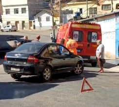 Ciclista fica ferido em colisão na Conceição