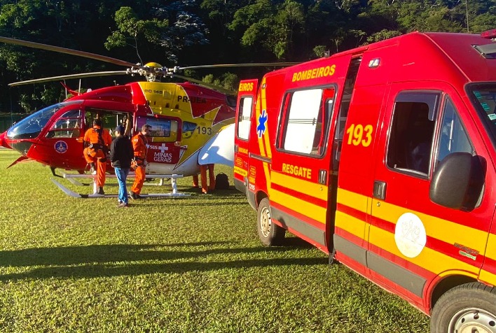 Bombeiros e SAMU realizam transporte aeromédico de bebê prematuro em situação de risco