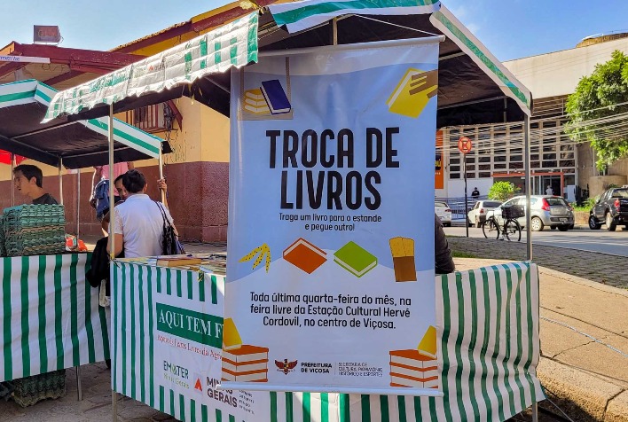 Barraca de Troca de Livros retorna à Feira da Estação nesta quarta