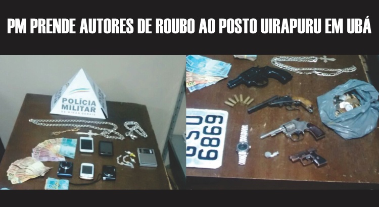 Policia recupera material furtado e prende ladrões em Ubá