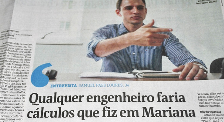 Vazamento da Barragem do Fundão em Mariana - Engenheiro viçosense dá esclarecedora entrevista ao Folha de São Paulo