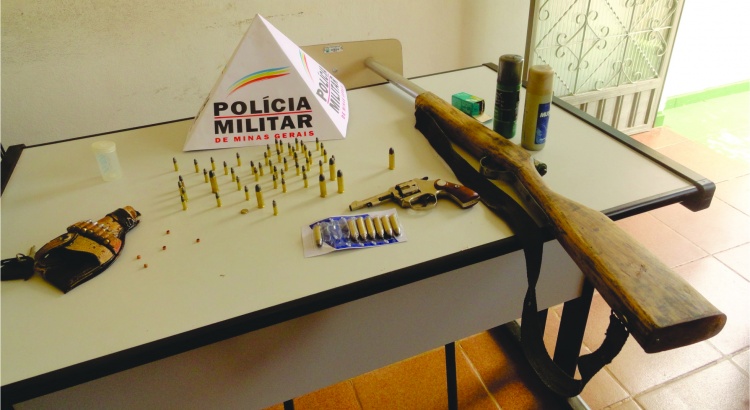 Polícia apreende armas em Araponga