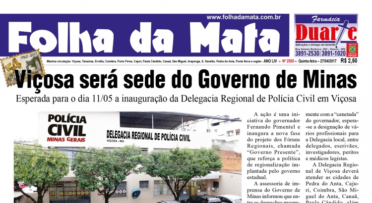 Capa da próxima edição