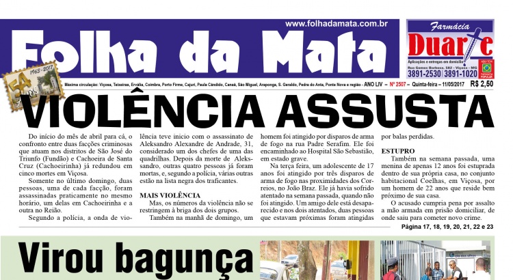 Capa da próxima edição