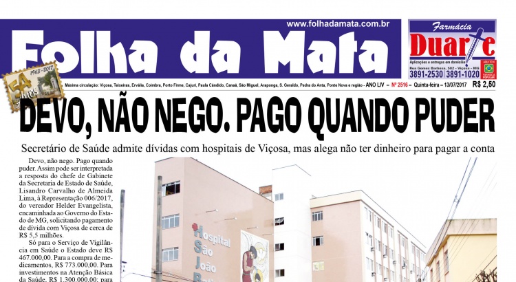 Capa da próxima edição