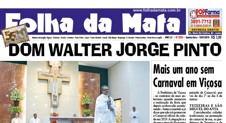 Capa da próxima edição do Folha da Mata