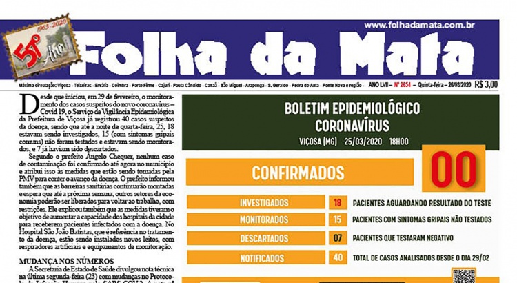 EDIÇÃO COMPLETA DO JORNAL FOLHA DA MATA 2.654